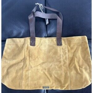 Alternative Genuine Suede Tote Bag Mustard Marigold Color Boho Western NEW